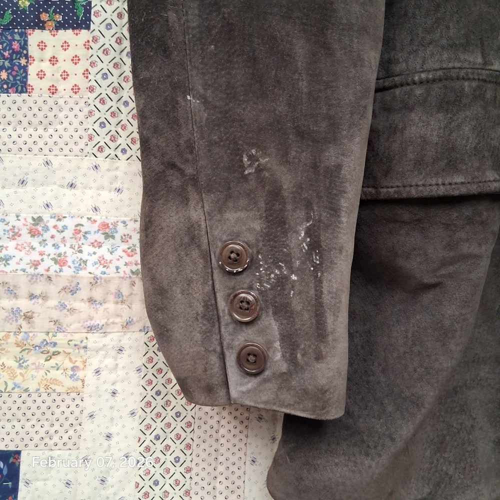 Eddie Bauer‎ Seattle Suede Blazer Jacket Size Large Lined Brown - Picture 3 of 15
